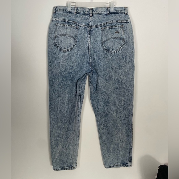 VTG Chic Acid Wash Jeans Womens Size 24W High Rise Mom Tapered USA Retro Y2K - Picture 2 of 7